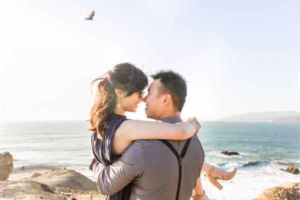 Engagement session at Sutro Baths