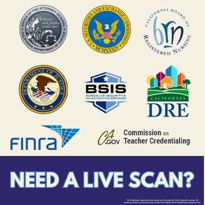 Need to get your live scan for your job or licenses? We can help.