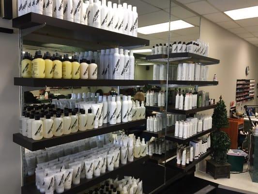 Salon products featuring our own private label production line.Clients love the exclusivity.