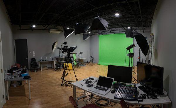 Over of studio shooting space