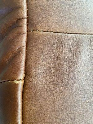 Rubbed leather