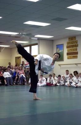 Master Chay during his 6th degree black belt test