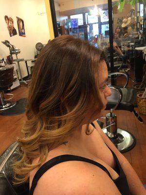 Nice Balayage highlights with  Ombré Hair Color..... By Lena