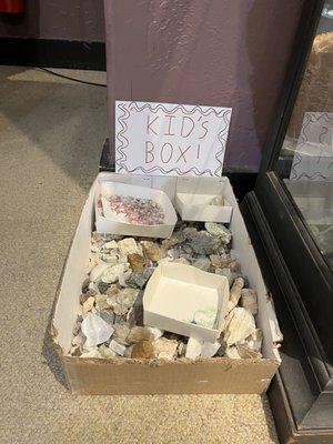 We enjoyed digging through this rock and mineral box.