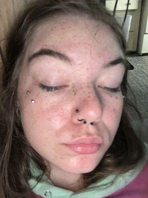 i got my anti eyebrow done and my septum and a dermal and they look amazing and have healed amazingly