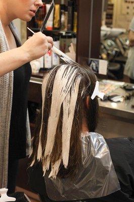 Balayage, also known as "hair painting"