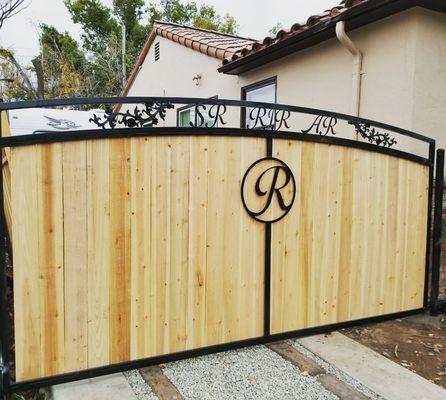 Custom pair of driveway gates.