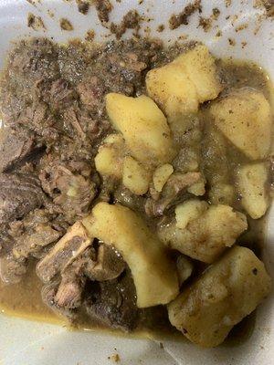 Lamb with curry potatoes