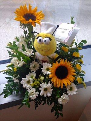 The "bee well" bouquet from Segelin's Florist! So cute!