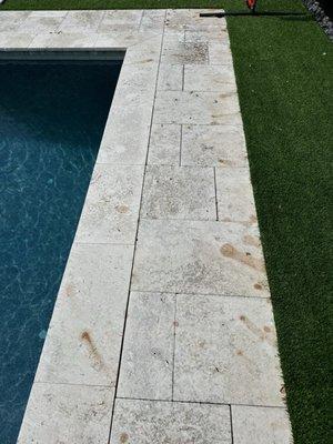 Stained my travertine