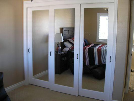 French mirrored closet doors