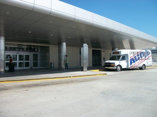 If you wish, our shuttle can drop you off in your terminal, skipping the RCC (Rental Car Center) Stop, just for 10$.