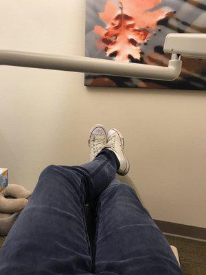 Vacation? Nope, just at the dentist.