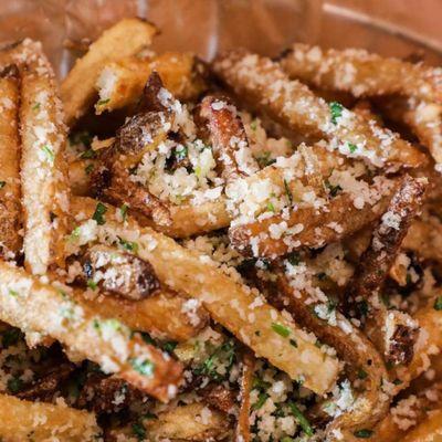 FB Fries with parmesan, garlic and herbs!