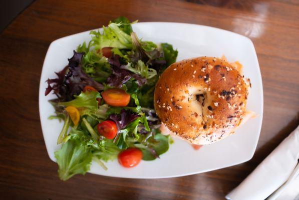 Smoked Salmon (Lox) Bagel Sandwich