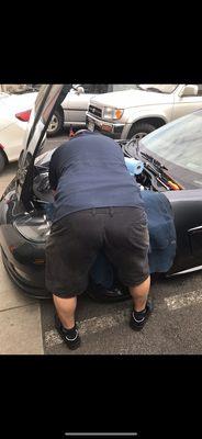 One of the mechanics that worked on my car.