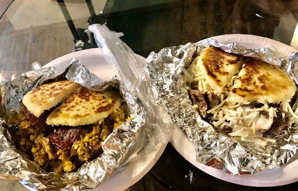 Arepas side by side from Melo Arepas