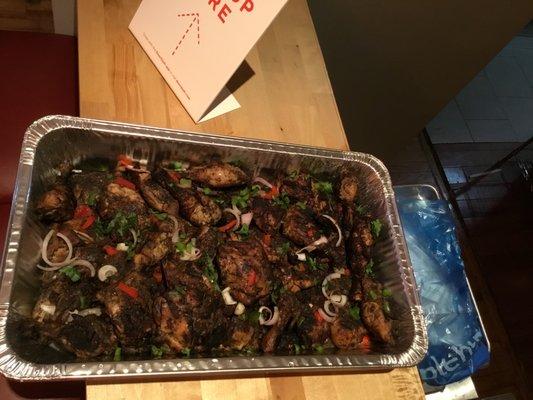 Jerk chicken wings , pre order for your event call 718 676 -2575 or 347 998 6533