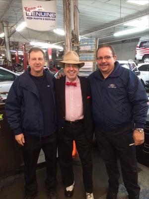 Dr. John Tantillo aka the Marketing Doctor with Anthony M left and Juan T at Ford Lincoln of Queens Service