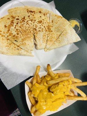 Quesadilla and Cheese Fries