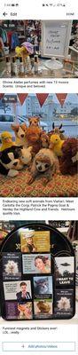 Adorable realistic stuffed animals.