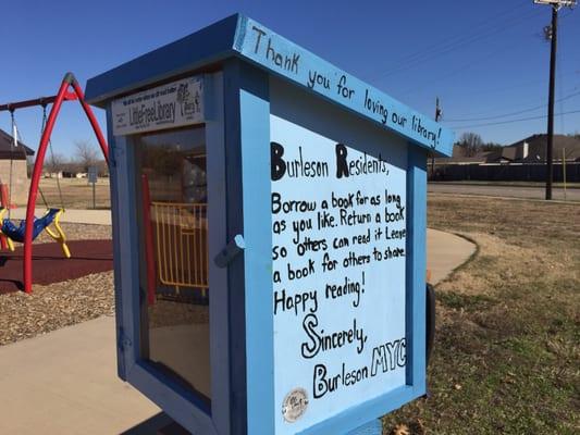 Little Free Library supported by Burleson Mayor's Youth Council http://littlefreelibrary.org/