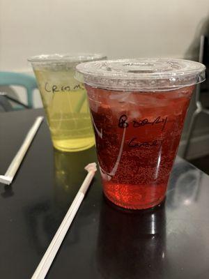 creamsicle italian soda & berry gary iced tea soda