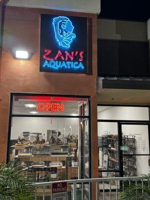 Zan's Aquatica Storefront View With Signage