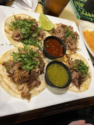 4 Carne Asada Street Tacos