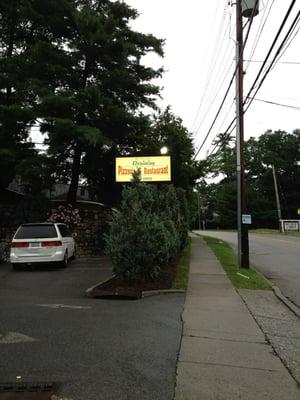 Look for the sign on Croton Ave. Store is a bit back from the road