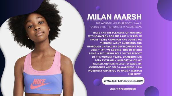 Testimonial from Milan Marsh