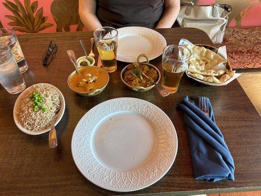 Kadah Lamb and Malai Kofta with brown rice