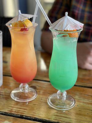 Mango Madness and Tropical Moon drinks