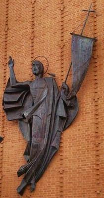 A sculpture depicting the Risen Lord, Jesus Christ.