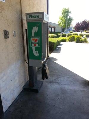 Must be one of the last surviving payphones.