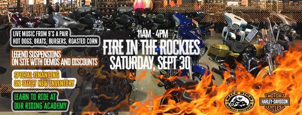 Fire In The Rockies At Mile High Harley-Davidson on September 30th