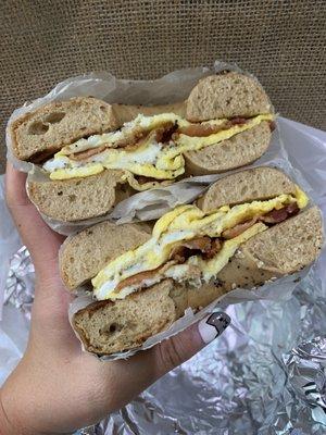 Everything Bagel w/ Egg, Bacon & Cheese