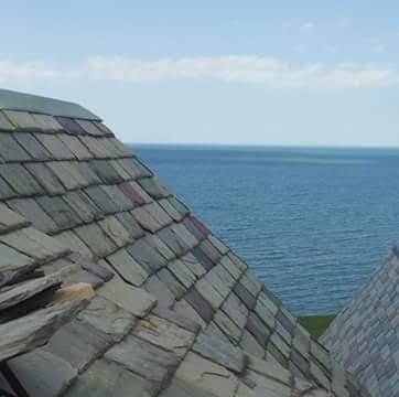 Slate roof repair.