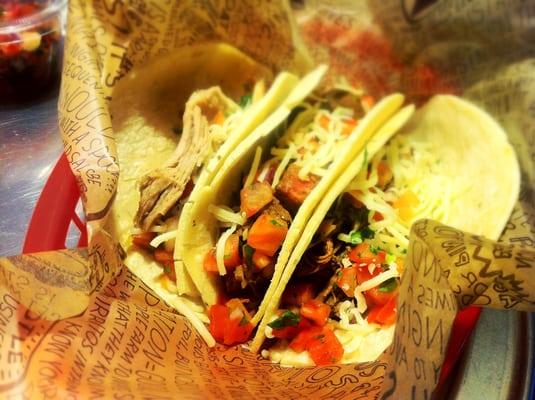 Soft Tacos:  These were not good; the Corn Tortillas were brittle as if they had not been cooked