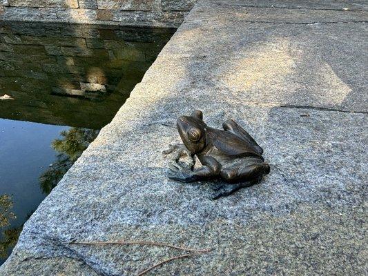 Cute sculpture of a frog