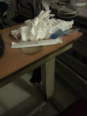 This is how "clean" it is here in Norwood Hospital ER. FILTHY!