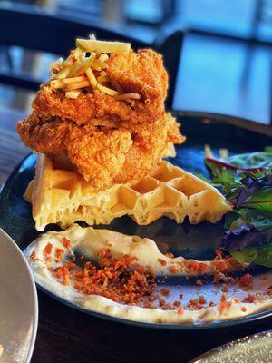 Chicken and Waffles... But make it fancy