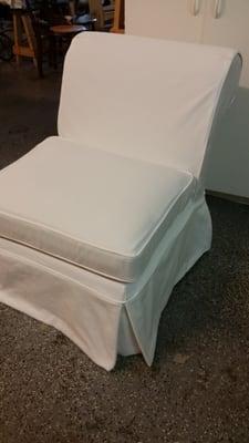 White denim slipcover