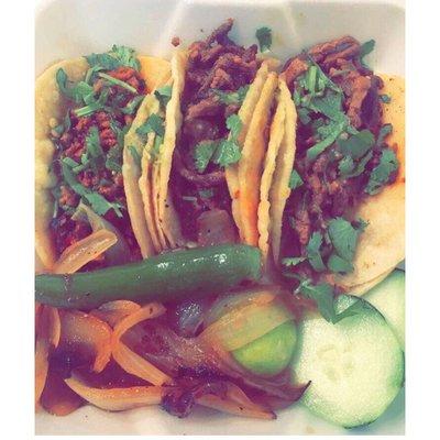 Tacos from tacos Jerez. Asada & chorizo