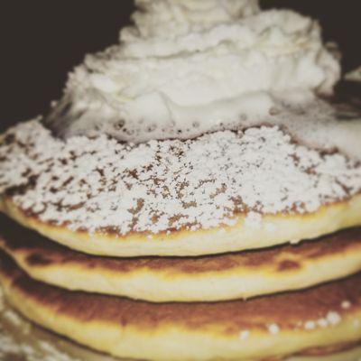 Classic Buttermilk pancakes with all the toppings