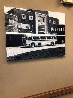 Old school photos in lobby - Byrd Field/Richmond, VA - where Groome Transportation started