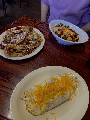 Egg White Omelet, French Toast, and GATA Bowl :)