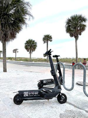 Electric scooter rental, Treasure Island Gulf Front Park