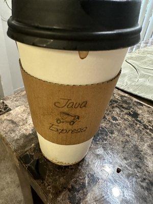 My delicious coffee to go with breakfast