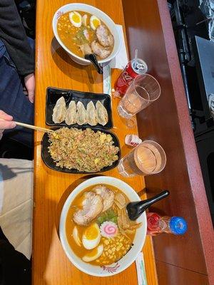 Miso Ramen Pork Fried rice Pork Gyoza